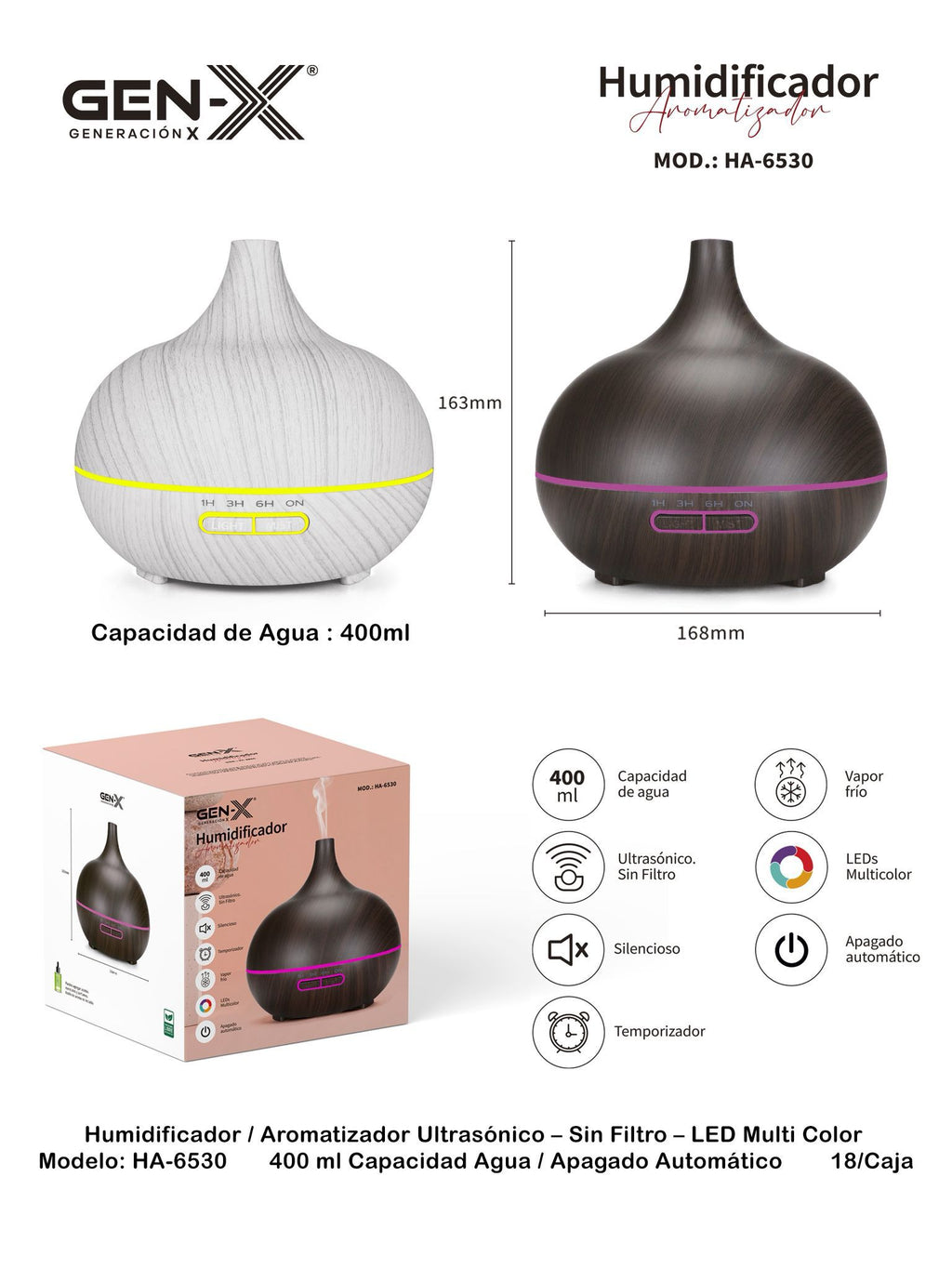 Humidificador Aromaterapia 'Oasis Zen' (400ml)