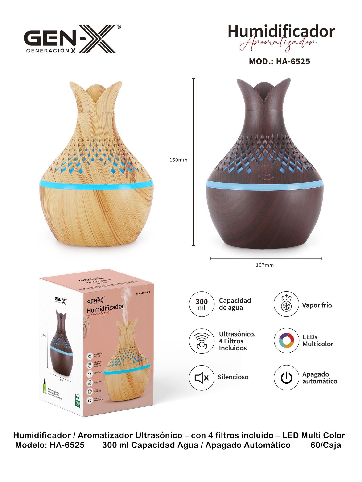 Humidificador Aromaterapia 'Esencia Floral' (300ml)